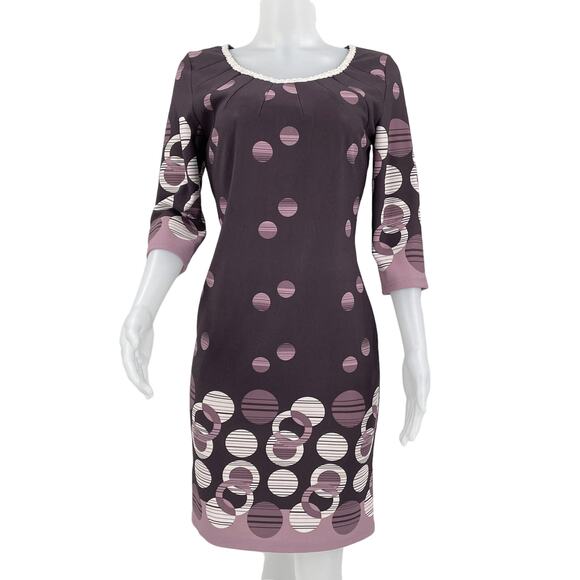Perla Donna Collection Polka Dot Design Women's Dress Made in Italy 40/L - Picture 1 of 9